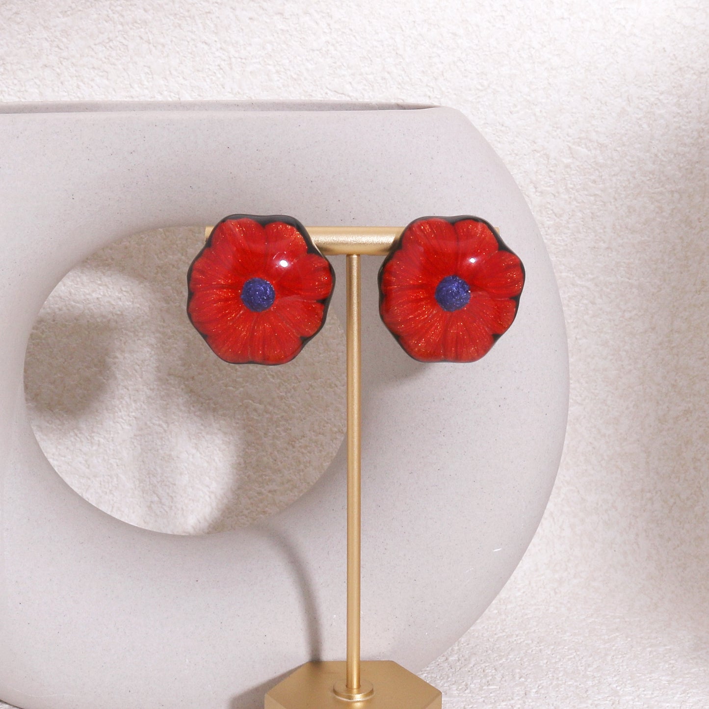 GARLAND Floral Statement Stud Earrings