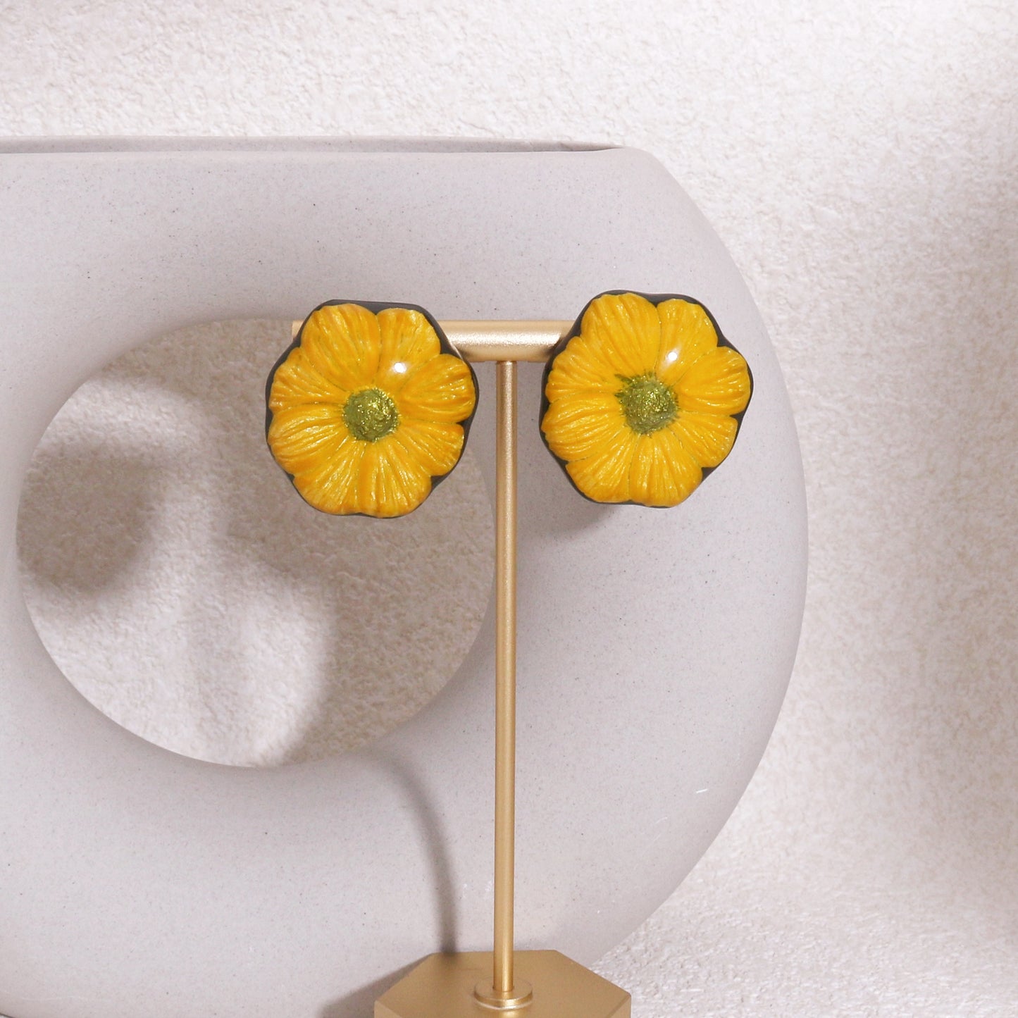 GARLAND Floral Statement Stud Earrings