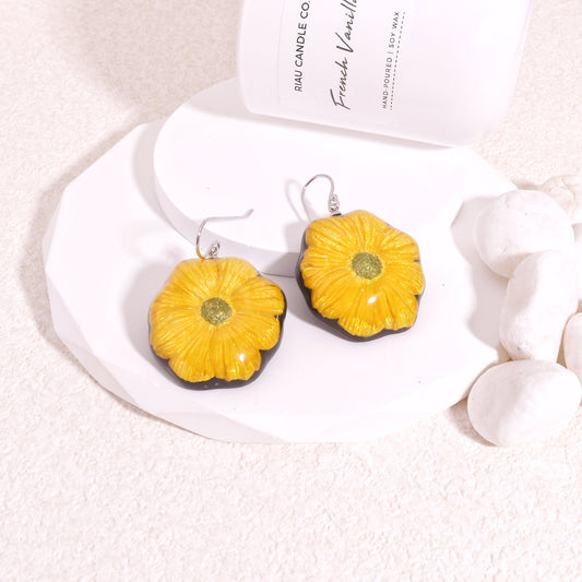 GARLAND Floral Statement Drop Earrings