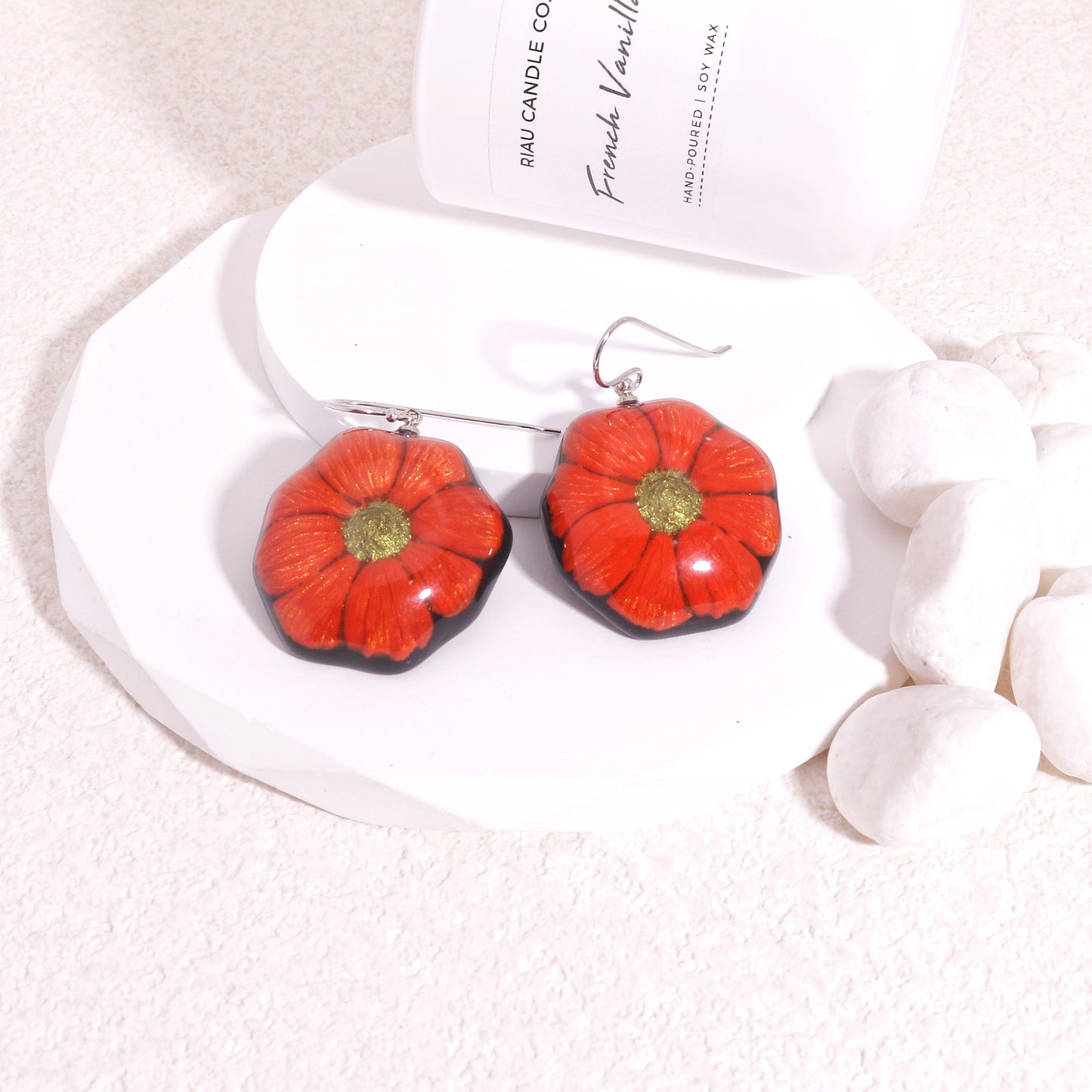 GARLAND Floral Statement Drop Earrings