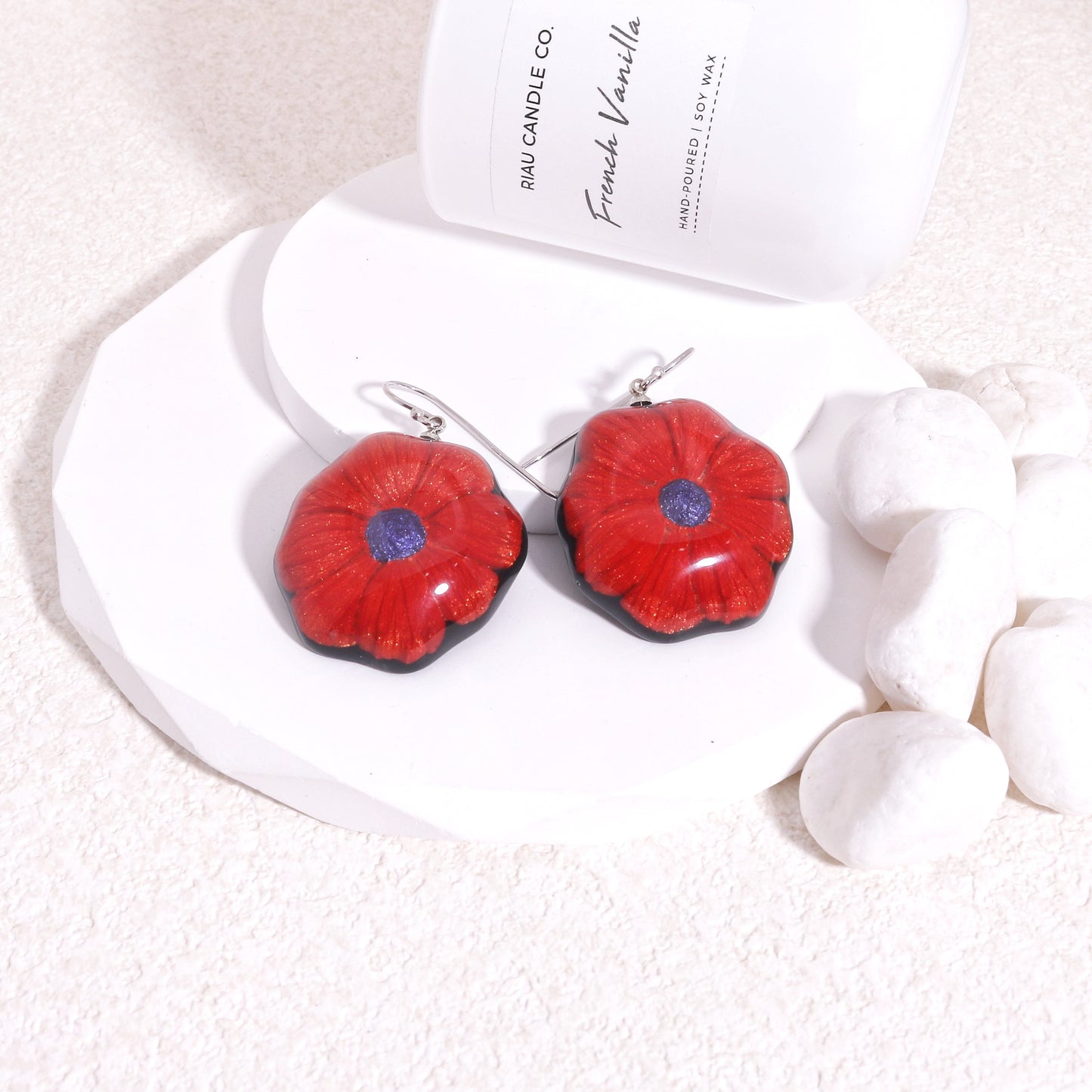 GARLAND Floral Statement Drop Earrings