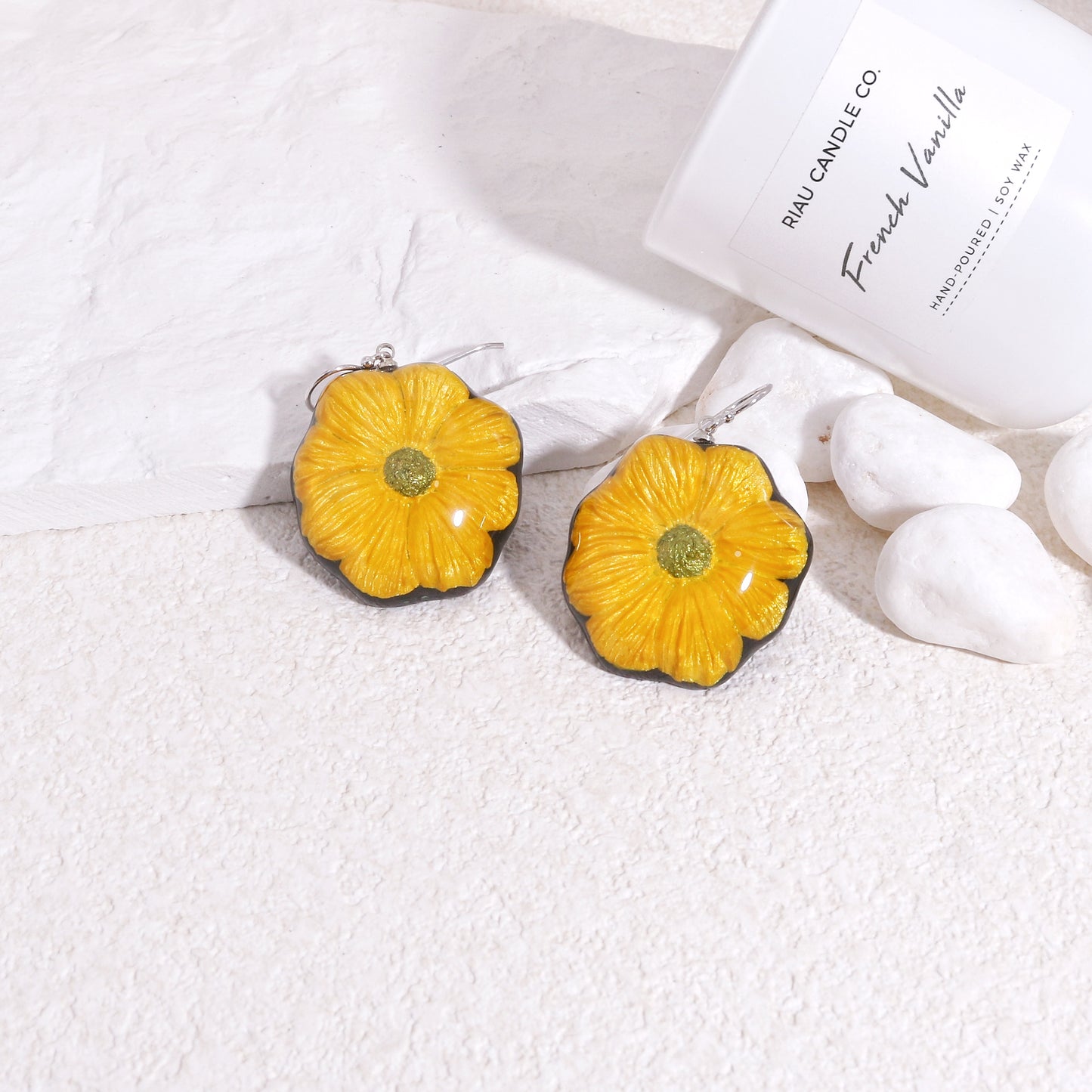 GARLAND Floral Statement Drop Earrings
