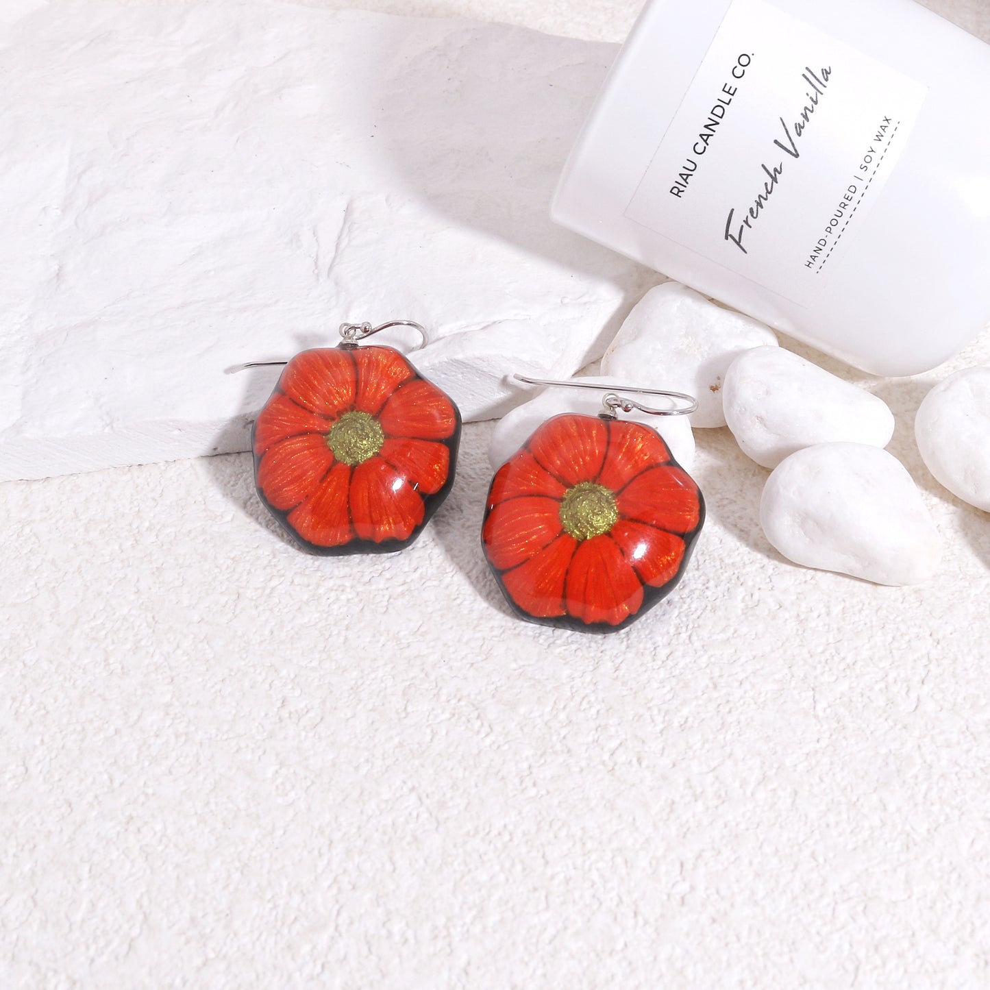 GARLAND Floral Statement Drop Earrings