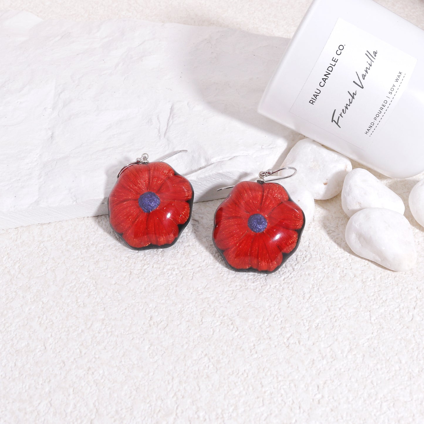 GARLAND Floral Statement Drop Earrings