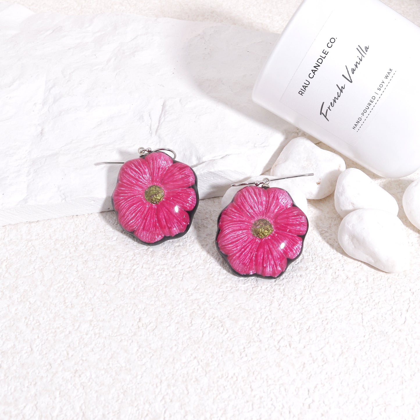 GARLAND Floral Statement Drop Earrings