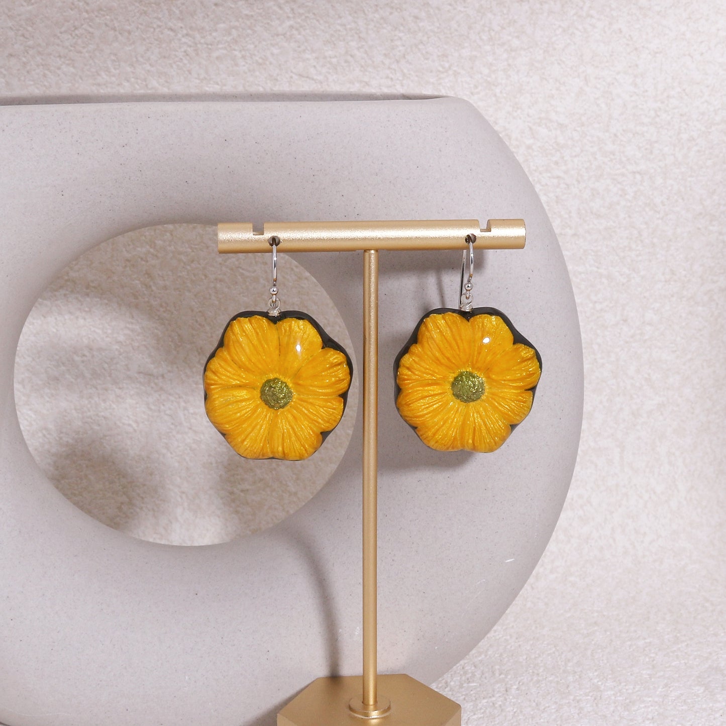GARLAND Floral Statement Drop Earrings
