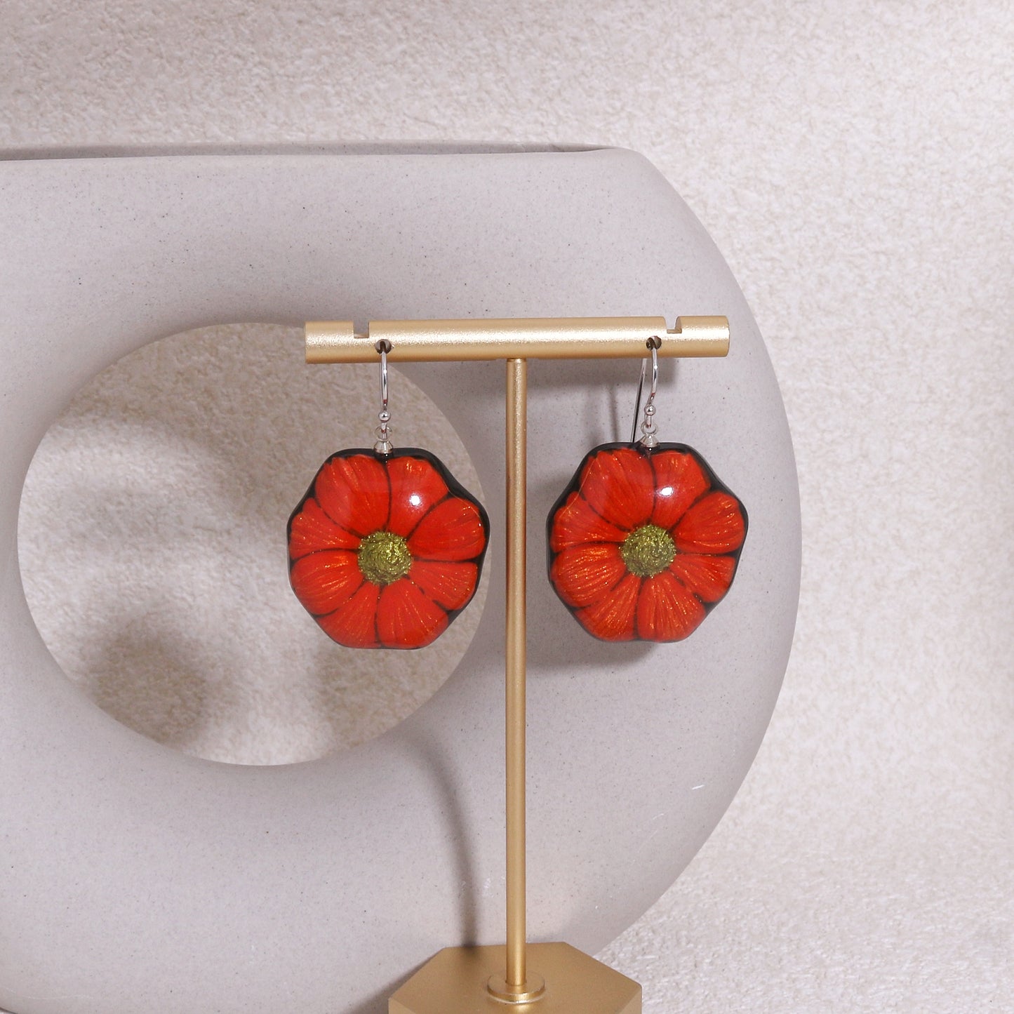 GARLAND Floral Statement Drop Earrings