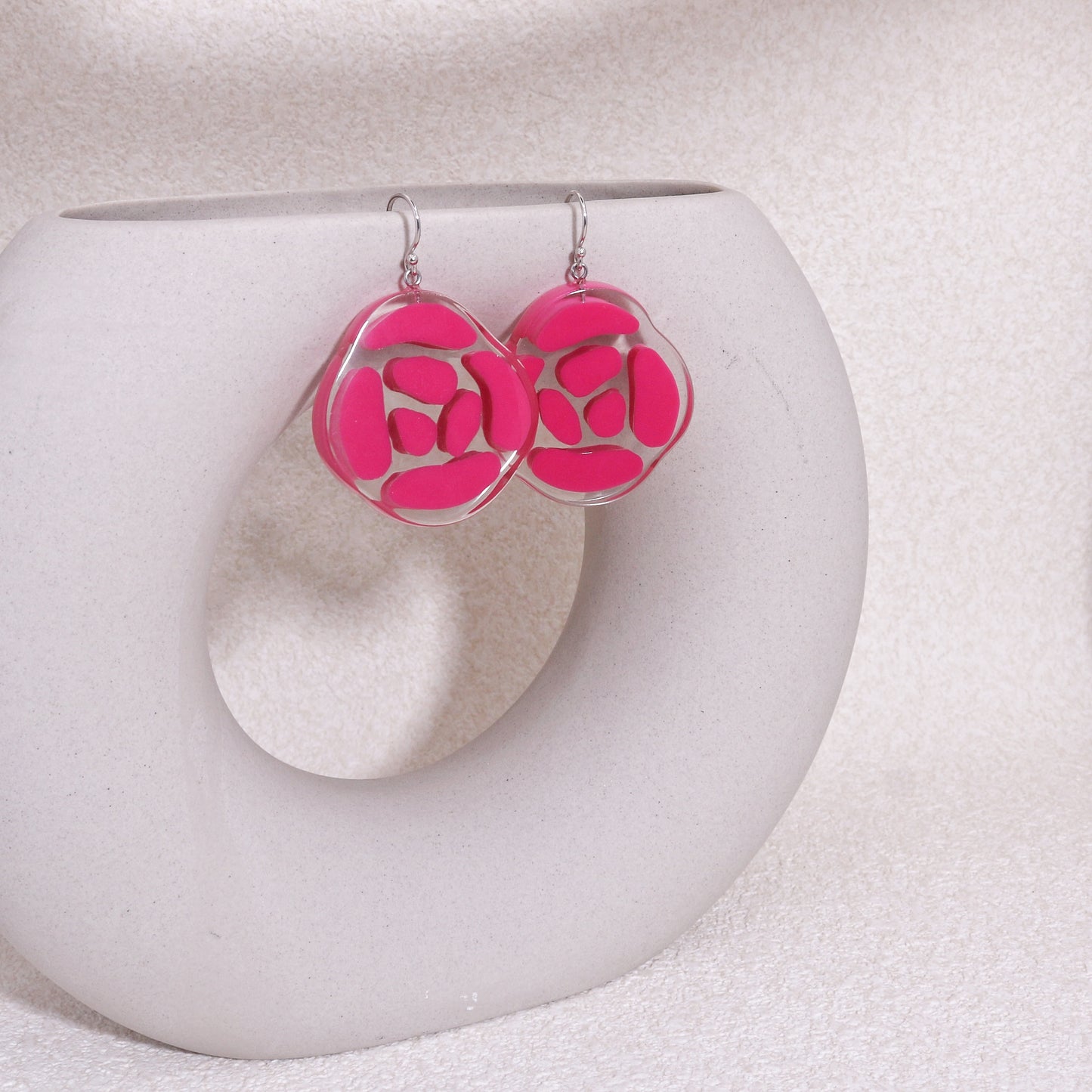 ROSELYN Painted Flower Minimalist Drop Earrings