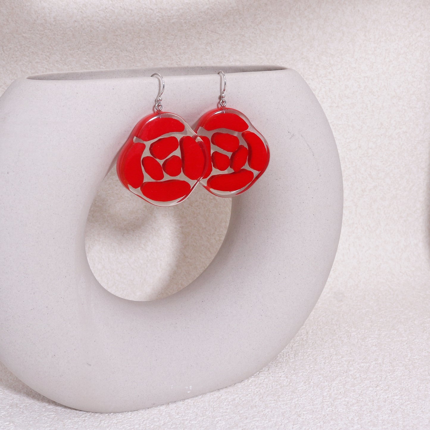 ROSELYN Painted Flower Minimalist Drop Earrings