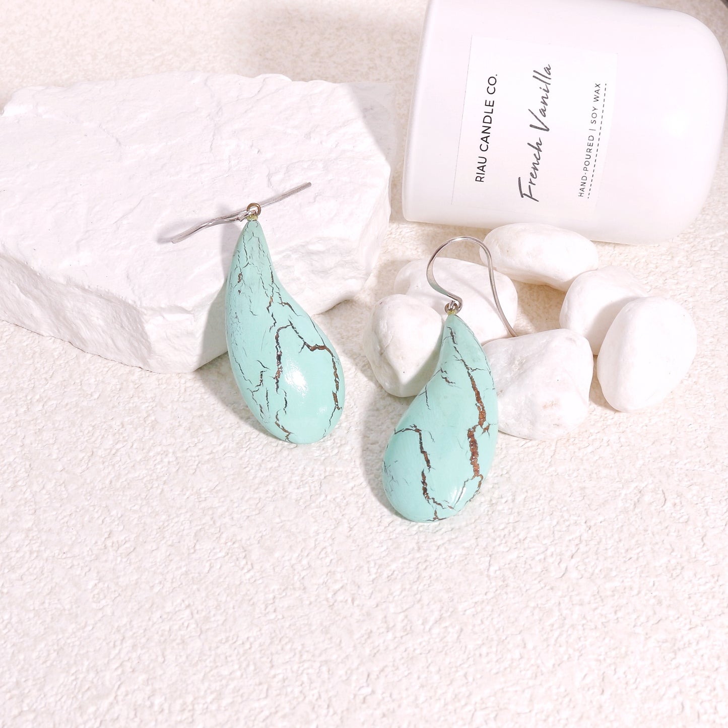 ZSISKA Vintage Sky Blue Drop Earrings