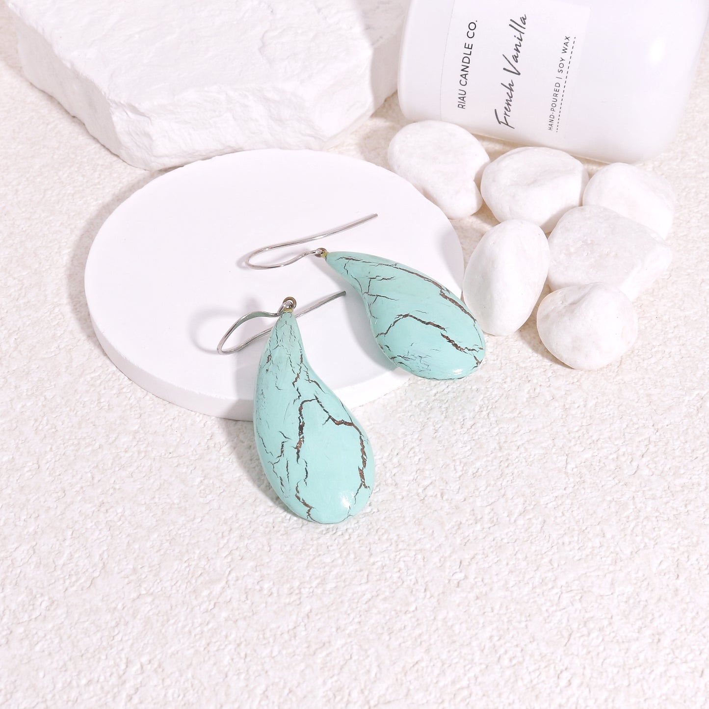 ZSISKA Vintage Sky Blue Drop Earrings