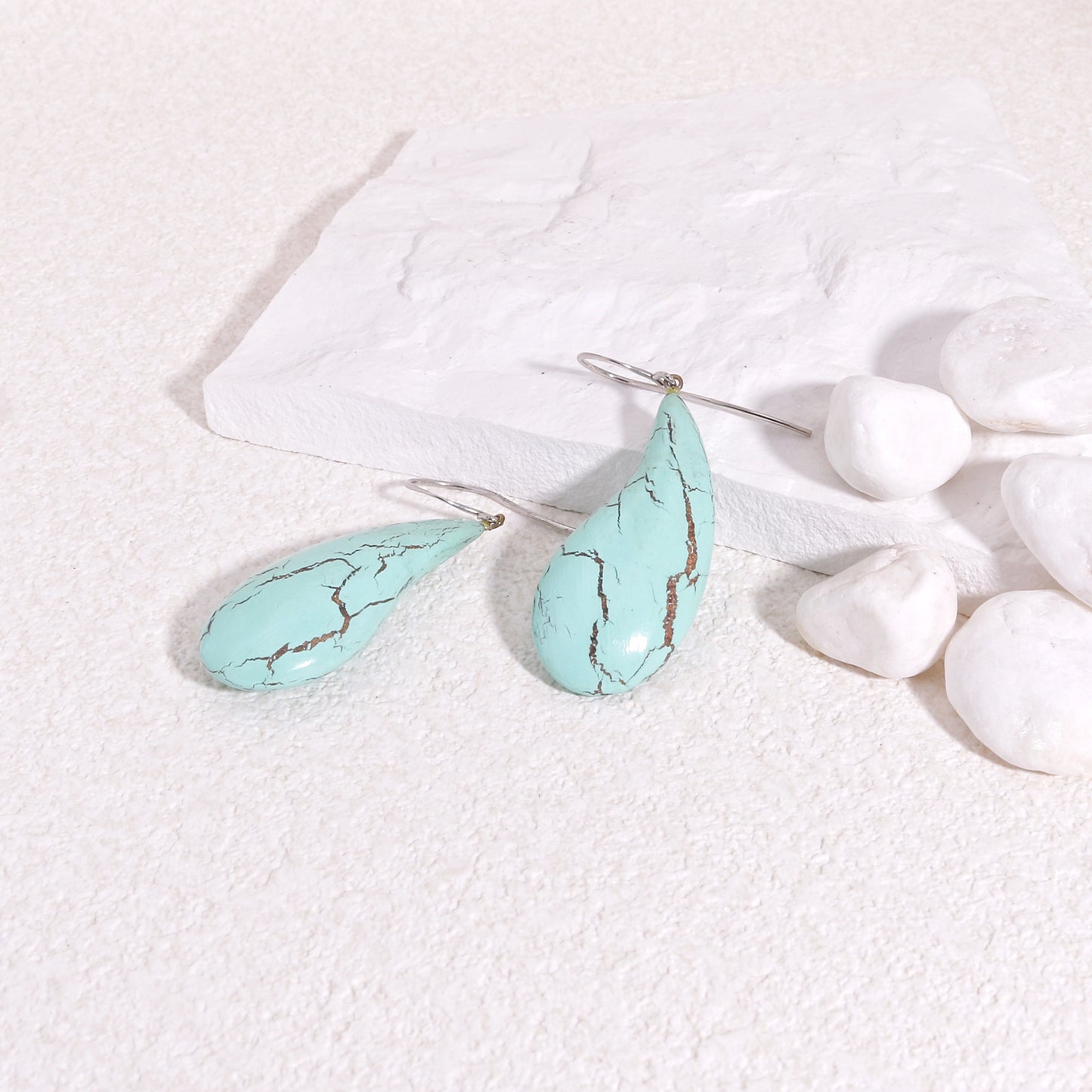 ZSISKA Vintage Sky Blue Drop Earrings