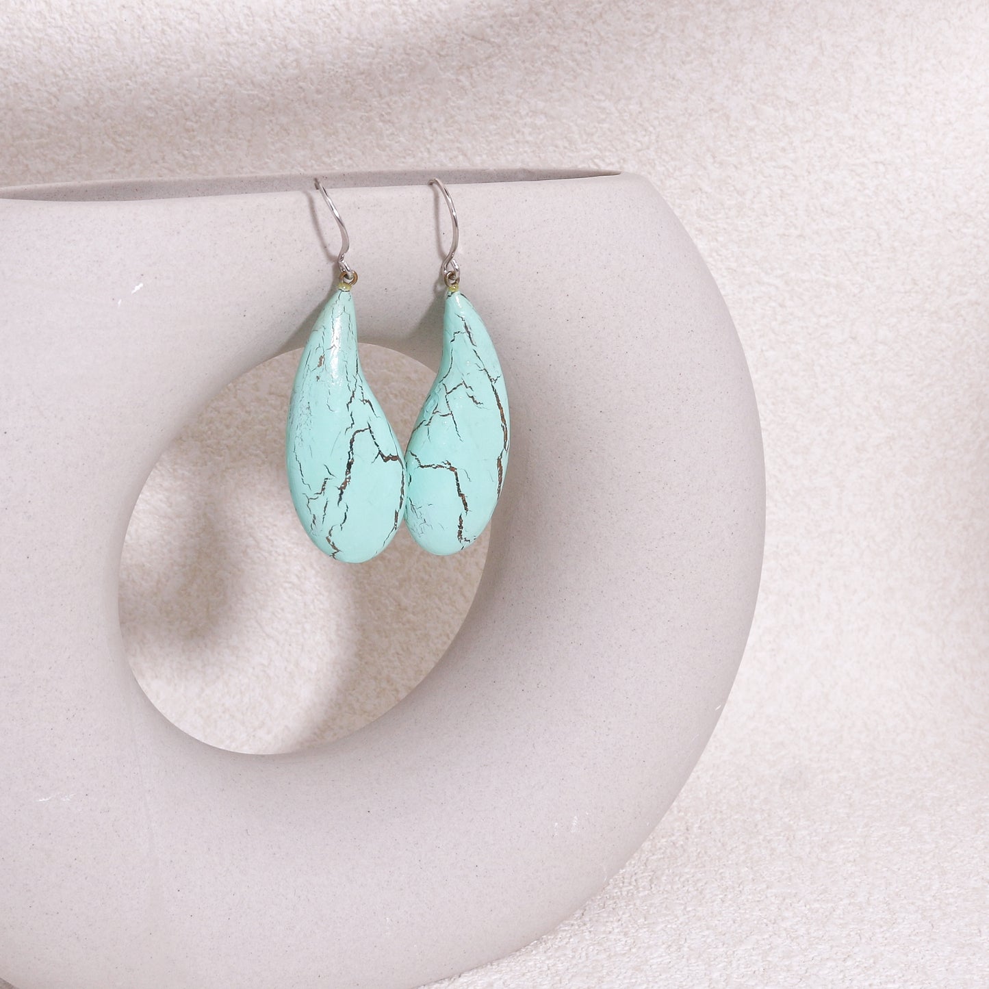 ZSISKA Vintage Sky Blue Drop Earrings
