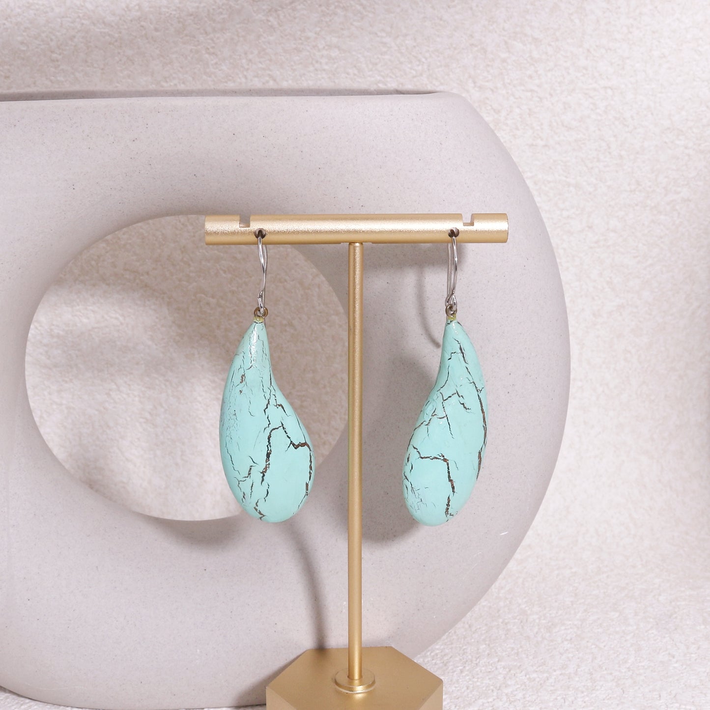 ZSISKA Vintage Sky Blue Drop Earrings
