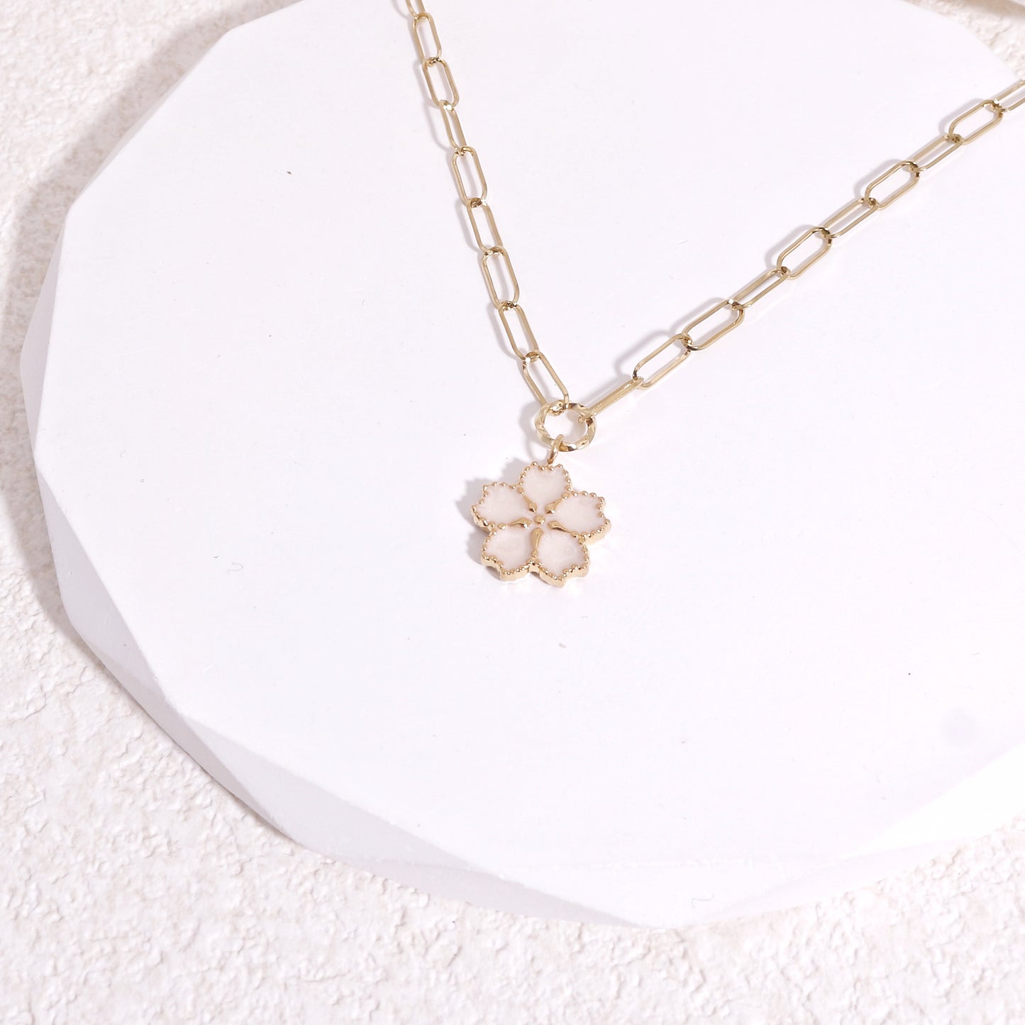 Selene Petite French Floral Necklace