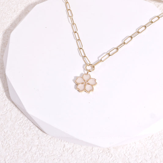 Selene Petite French Floral Necklace