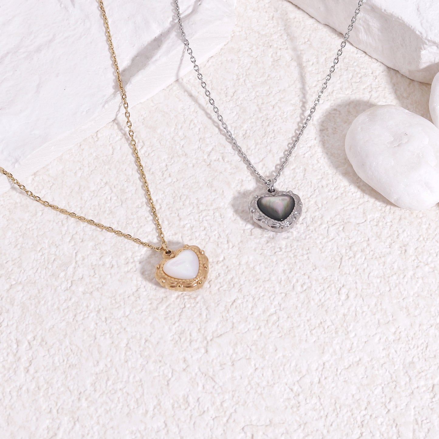 Tatum Vintage Love Heart Pendant Necklace
