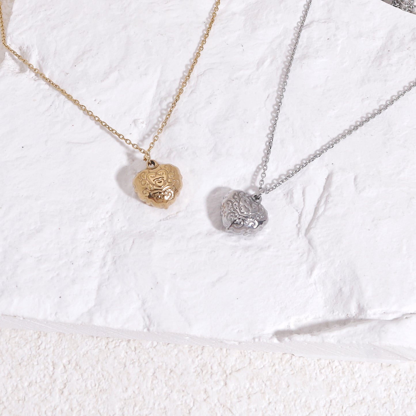 Tatum Vintage Love Heart Pendant Necklace