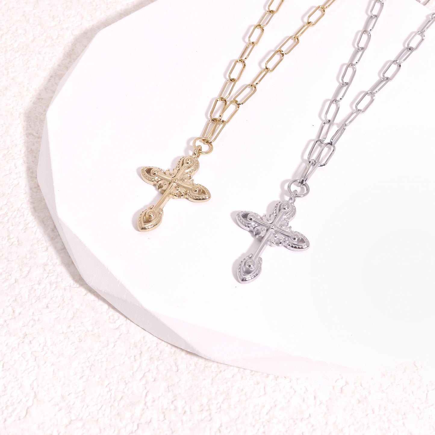Vintage Filigree Cross Necklace