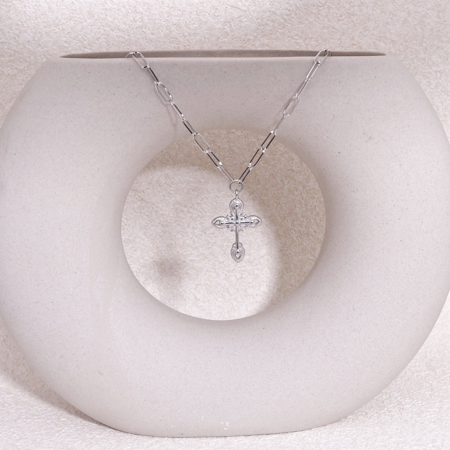 Vintage Filigree Cross Necklace