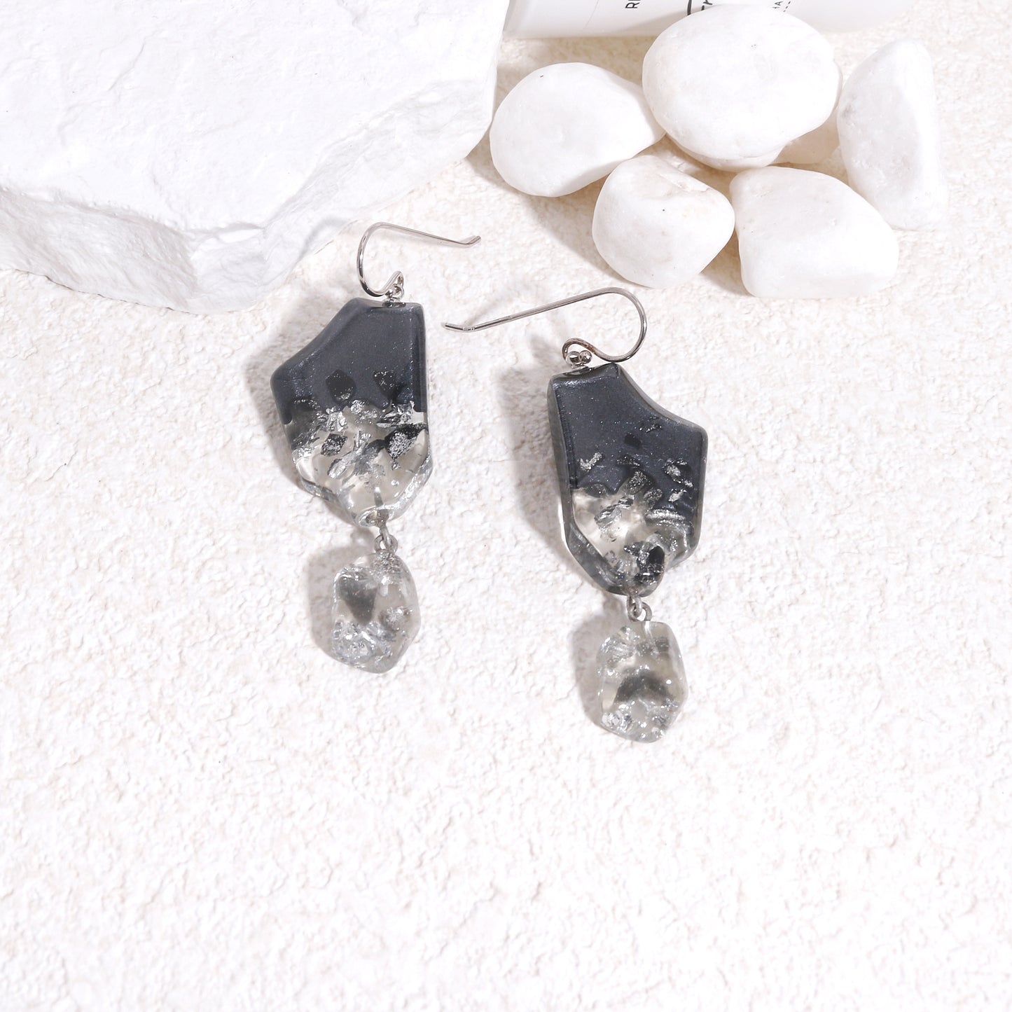 ANAIS - Mystic Black Drop Dangle Earrings