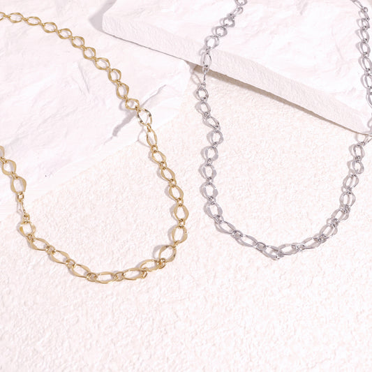Becky Textured Link Minimalist Necklace
