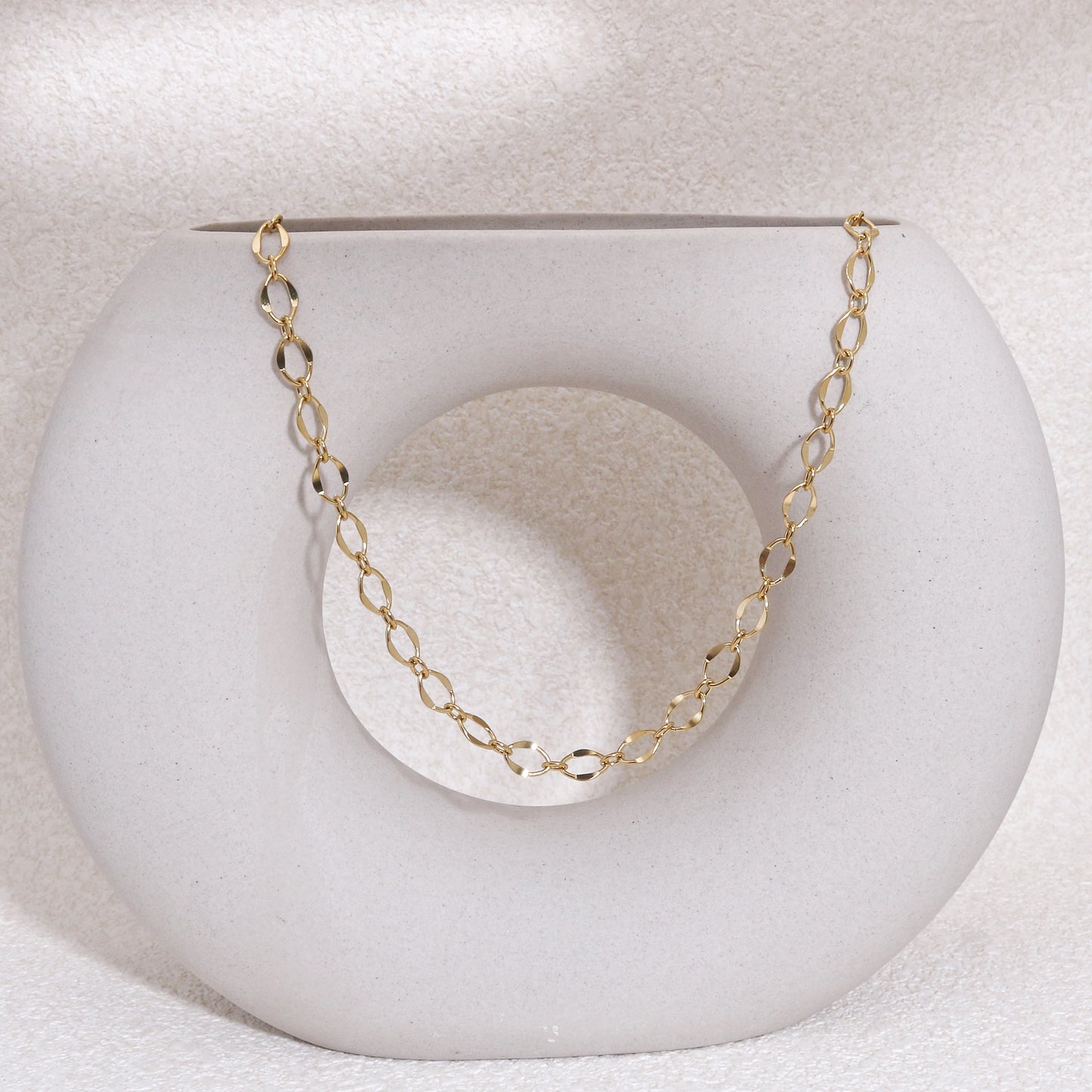 Becky Textured Link Minimalist Necklace