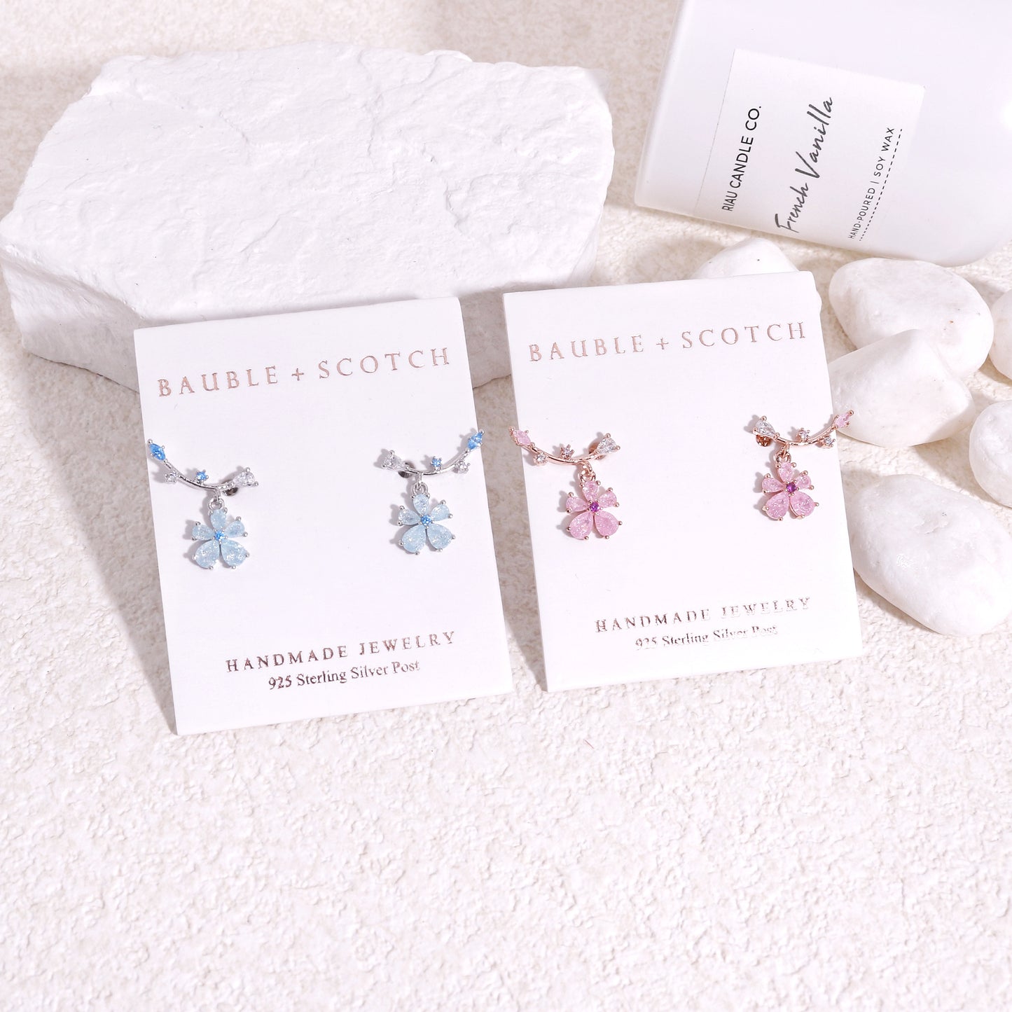 Mileena Delicate Floral Climber Earrings
