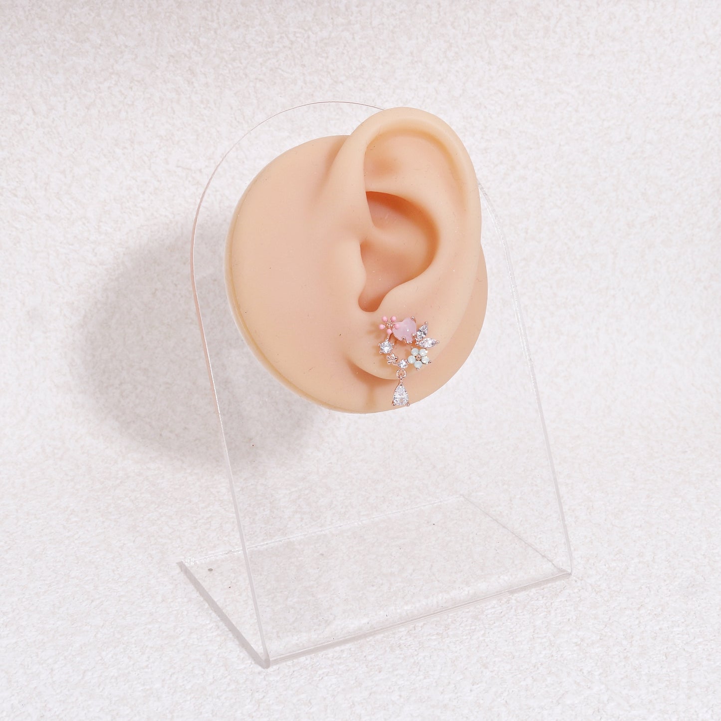 Rose Floral Bouquet Drop Dangle Earrings