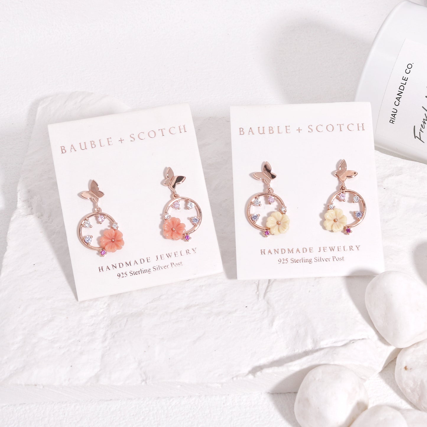 Shanice Delicate Butterfly and Flower Earrings