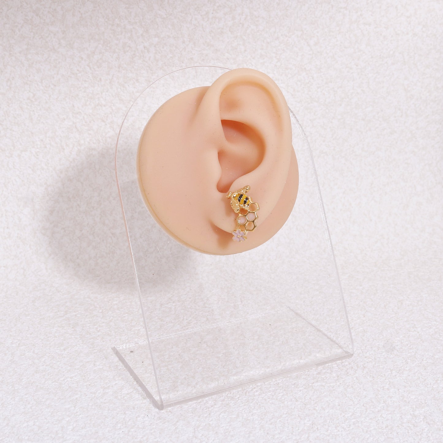 Paulina Honeycomb with Bee Drop Earrings