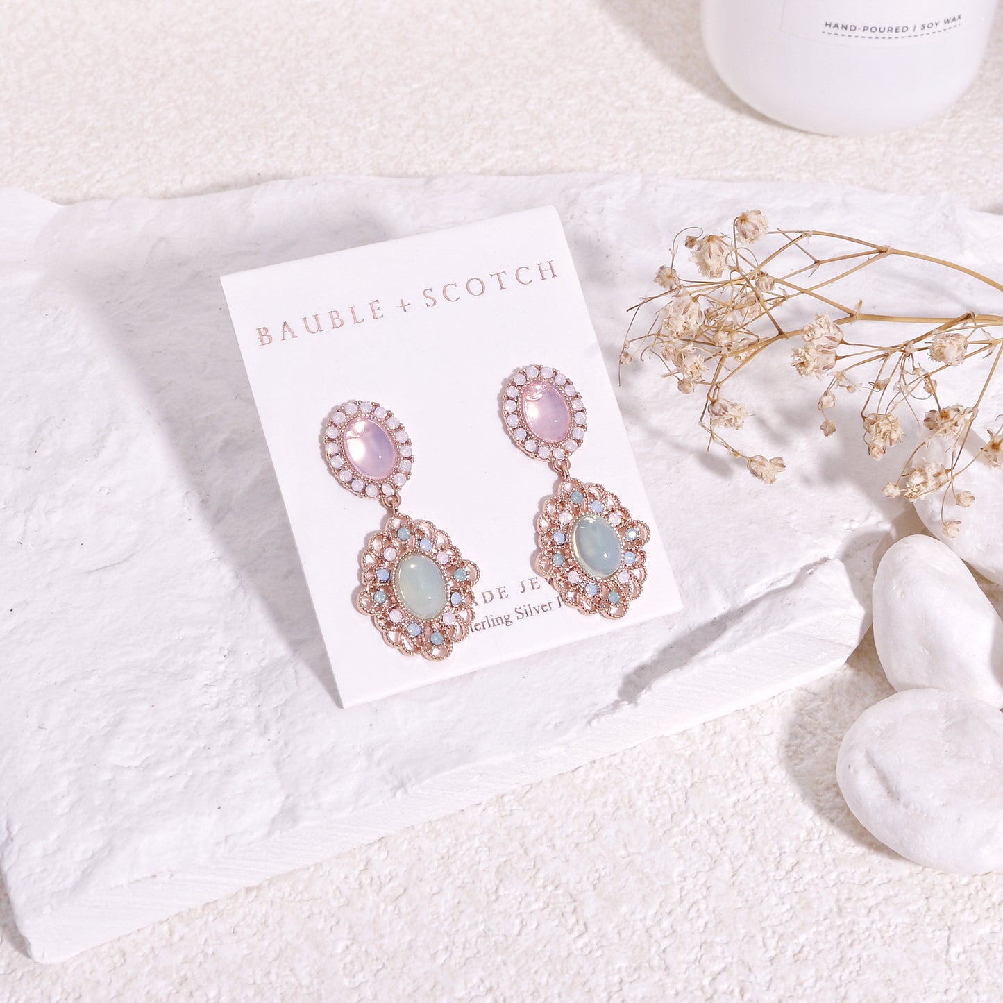 Jacqueline French Vintage Filigree Drop Earrings