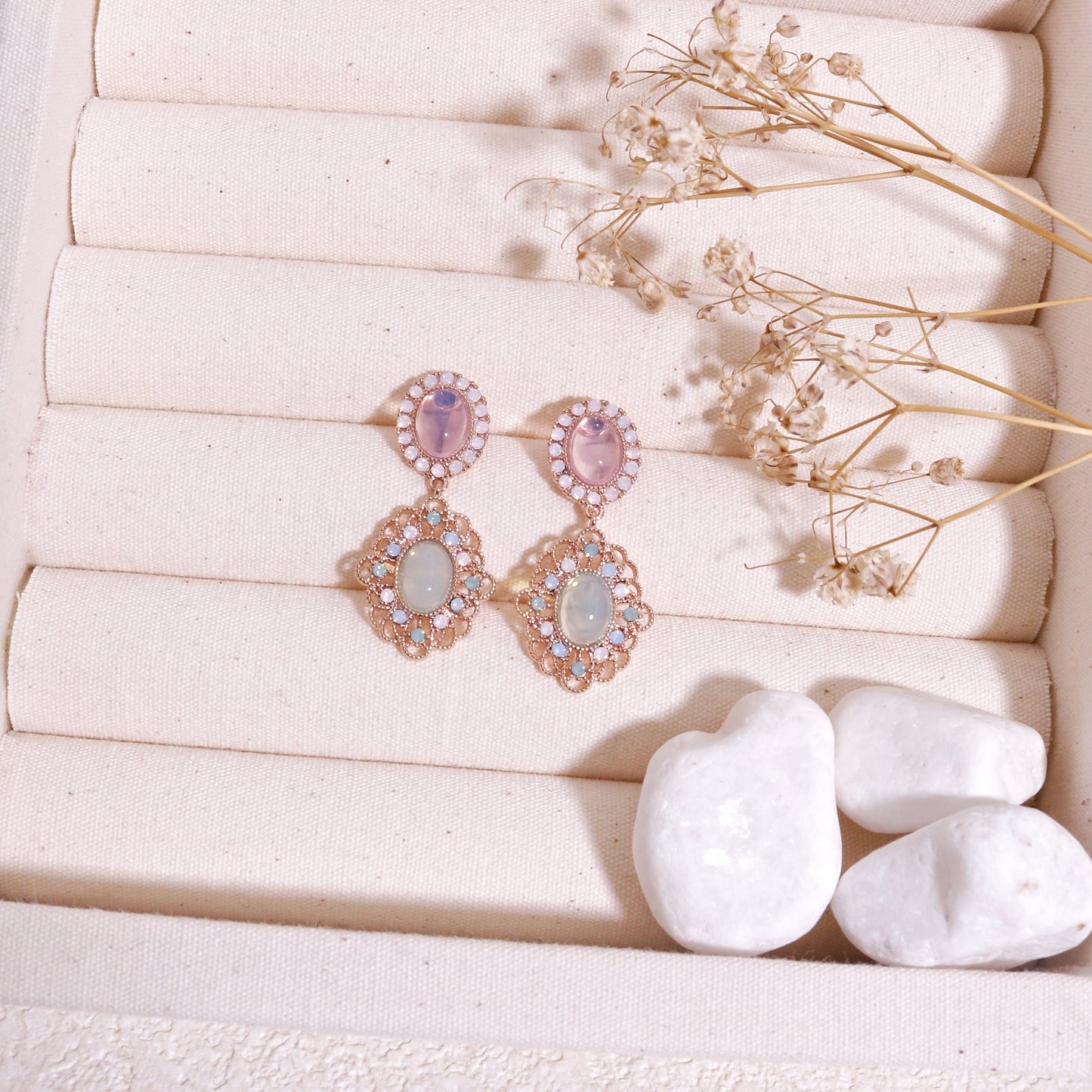 Jacqueline French Vintage Filigree Drop Earrings