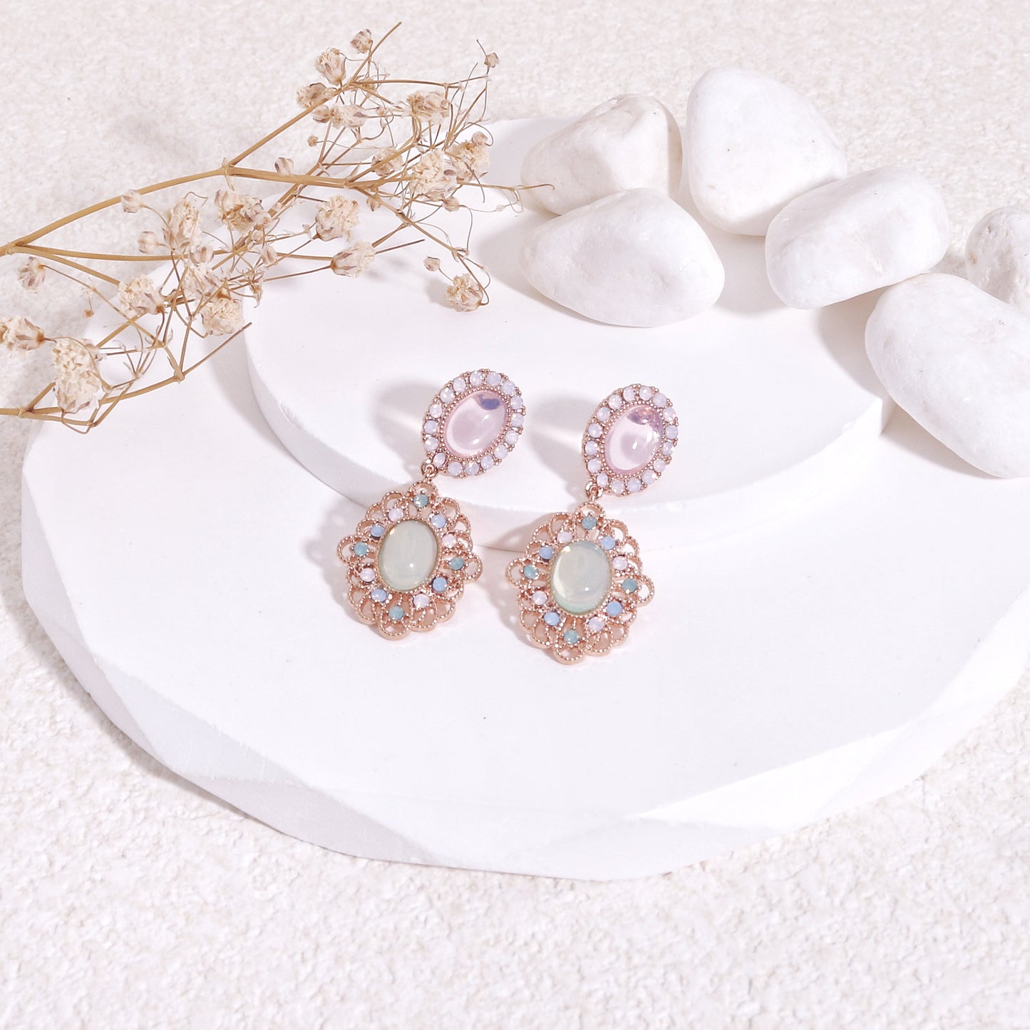 Jacqueline French Vintage Filigree Drop Earrings