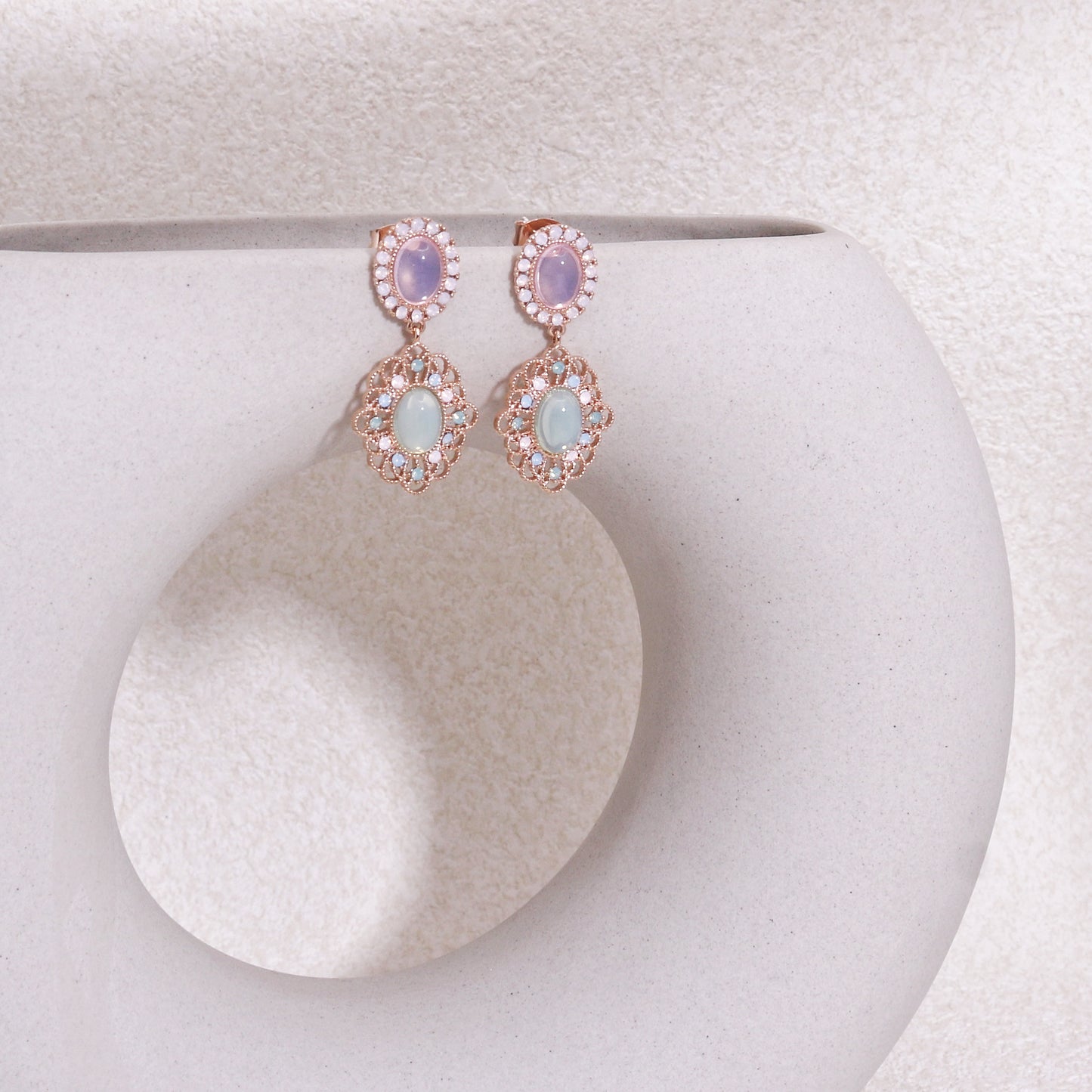 Jacqueline French Vintage Filigree Drop Earrings