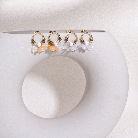 Shia Boho-Chic Floral Drop Earrings