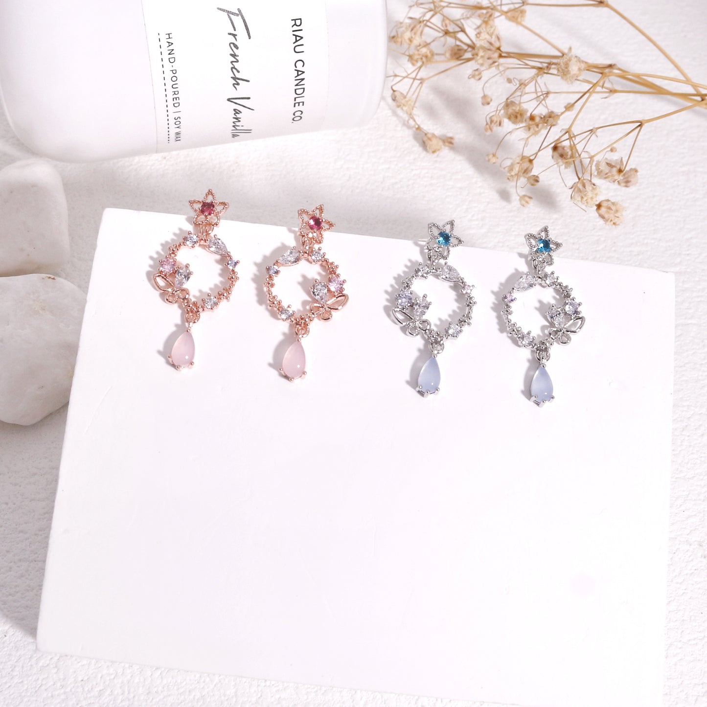 Jasmine Delicate Floral Crystal Earrings