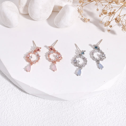 Jasmine Delicate Floral Crystal Earrings