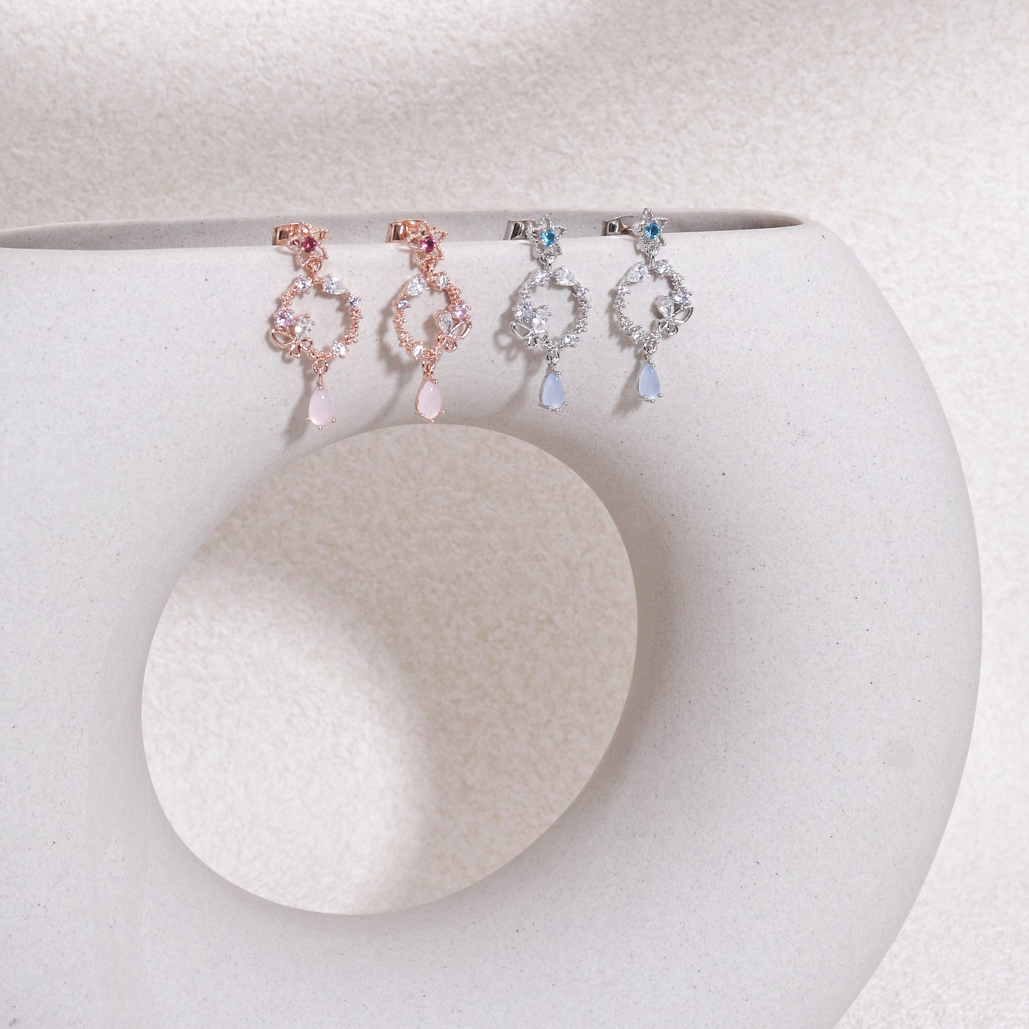Jasmine Delicate Floral Crystal Earrings