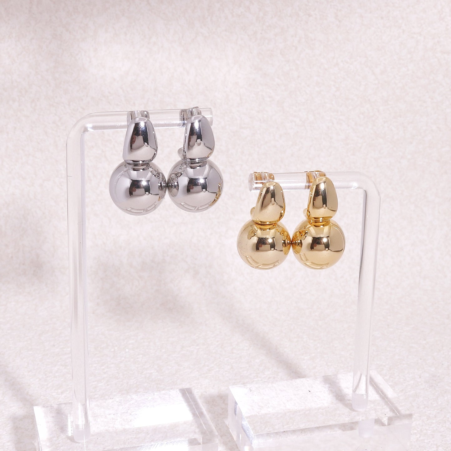 High Polish Spherical Ball Earrings