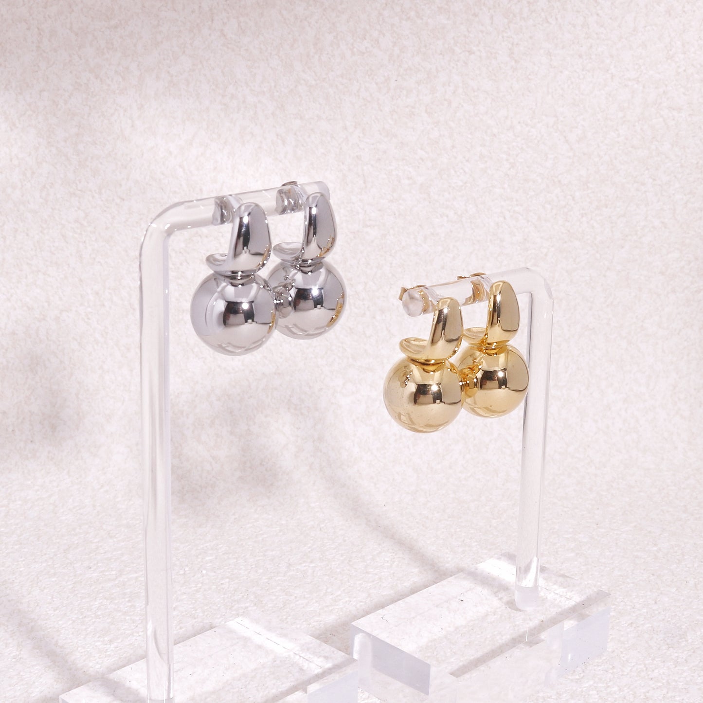 High Polish Spherical Ball Earrings
