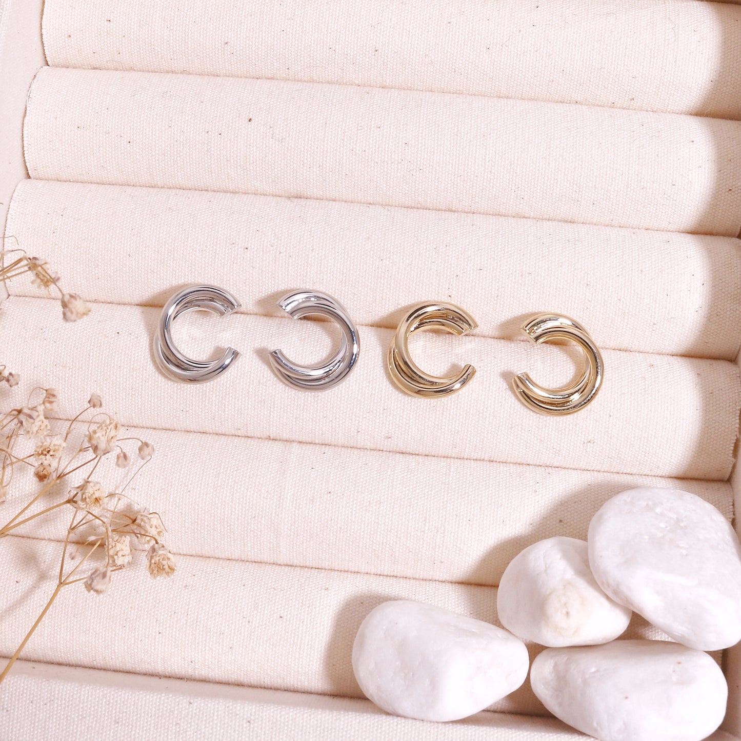 Holly Minimalist Modern Stud Earrings