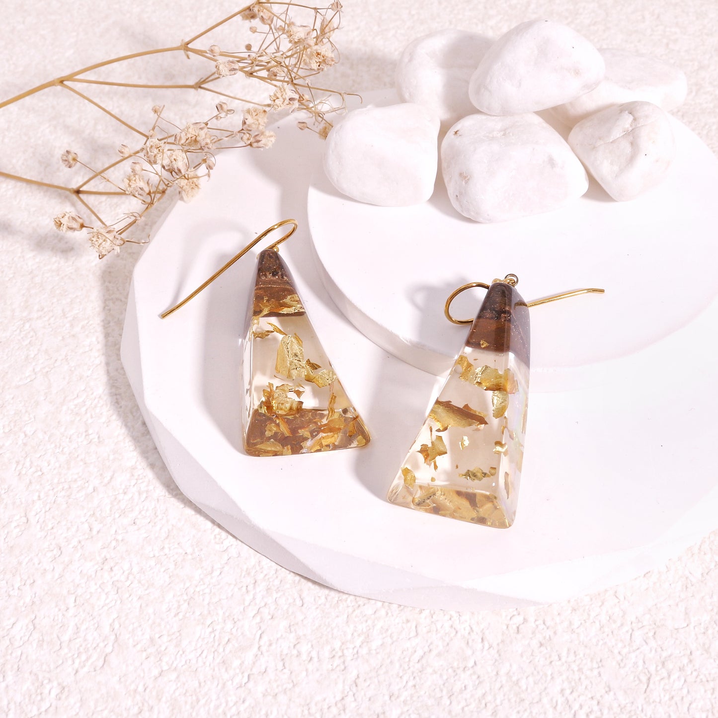 DHARA Glass Prism Drop Earrings
