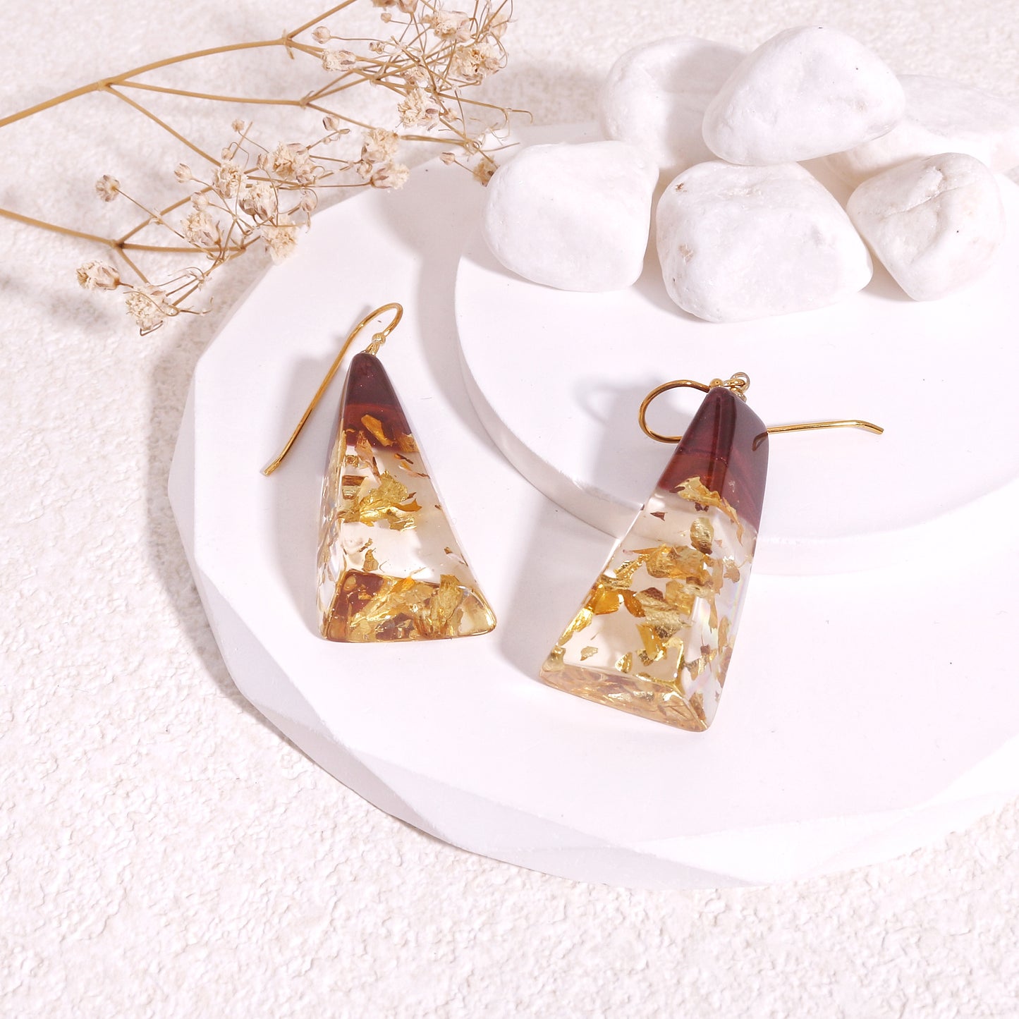 DHARA Glass Prism Drop Earrings