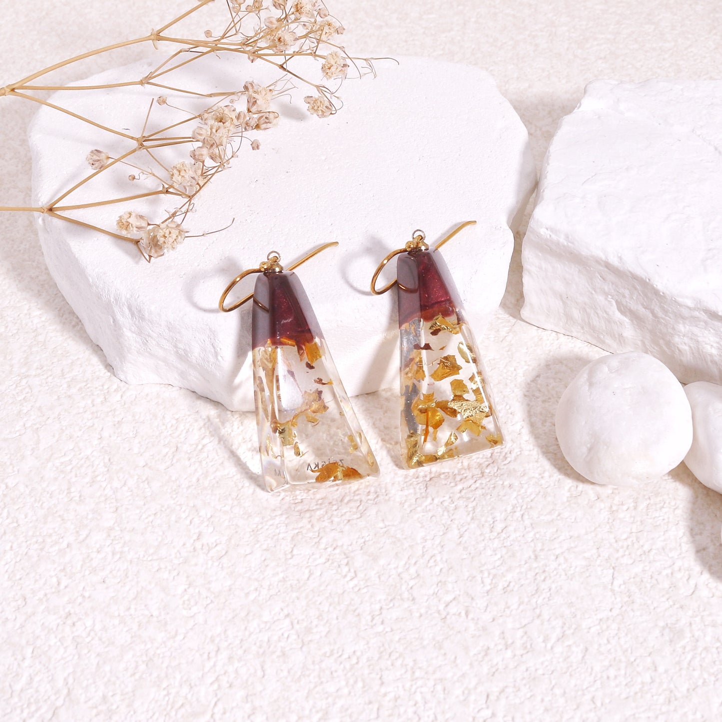 DHARA Glass Prism Drop Earrings