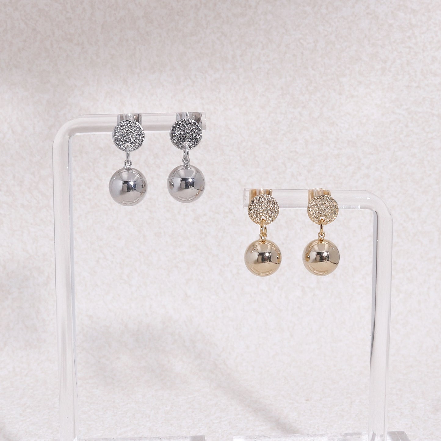 Modern Minimalist Sphere Dangle Earrings
