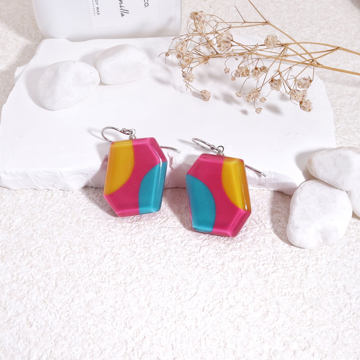 INDY Abstract Rectanglo Drop Earrings