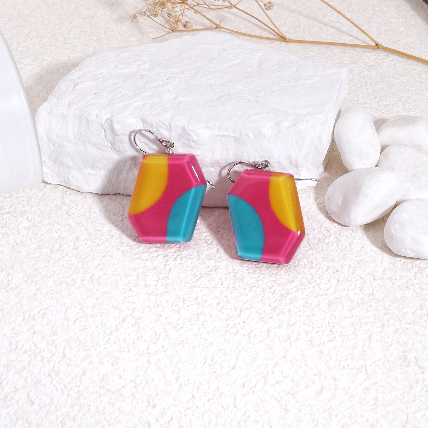 INDY Abstract Rectanglo Drop Earrings
