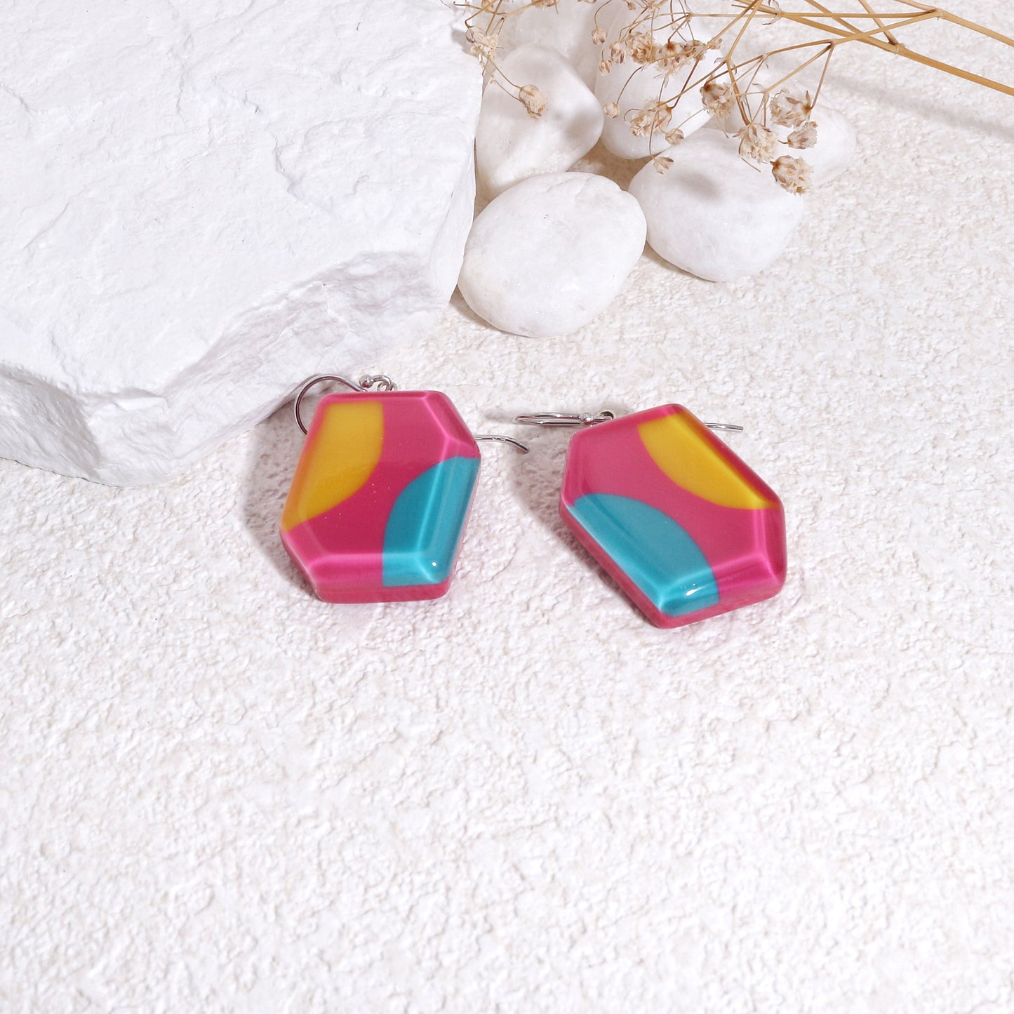 INDY Abstract Rectanglo Drop Earrings