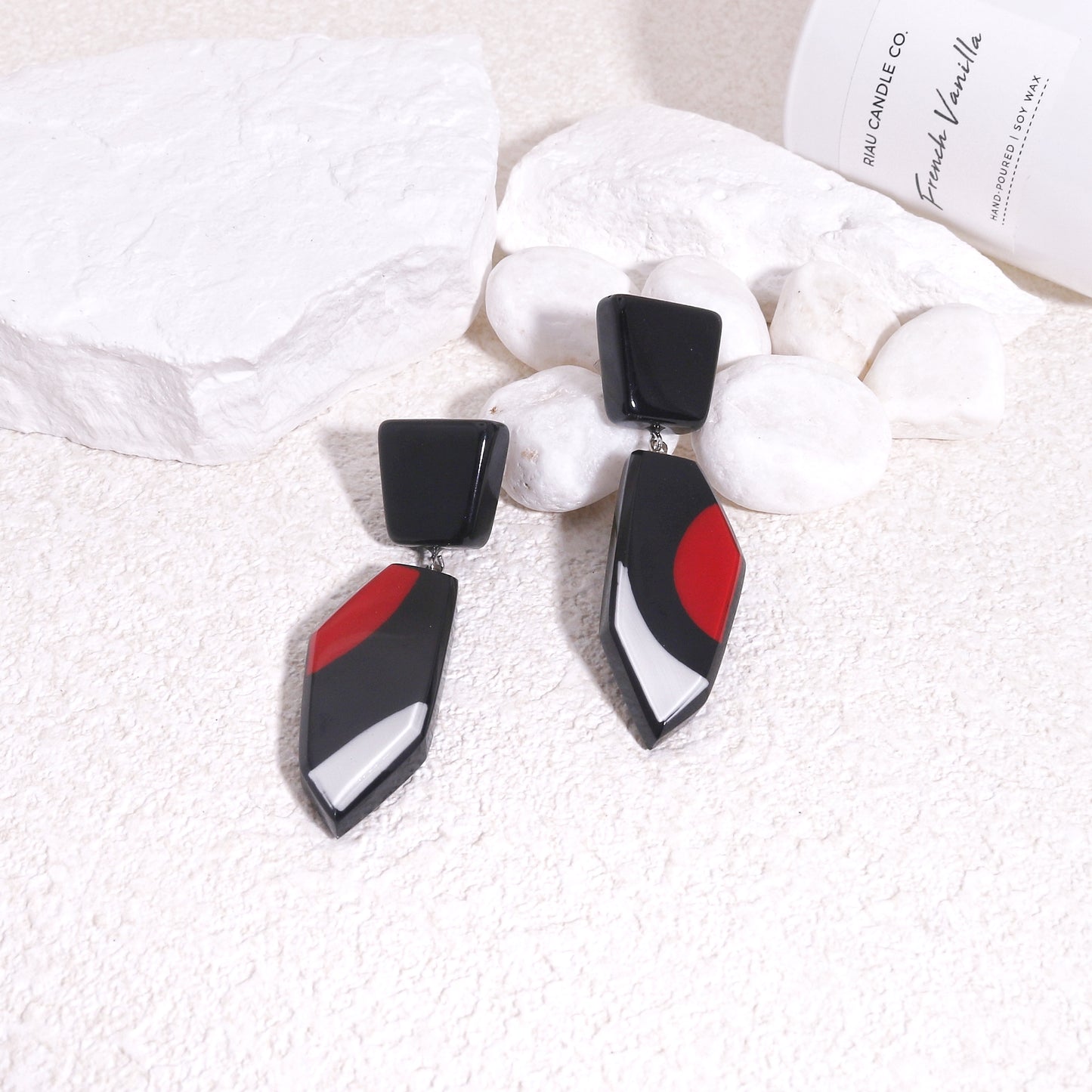 INDY Statement Geometry Drop Earrings